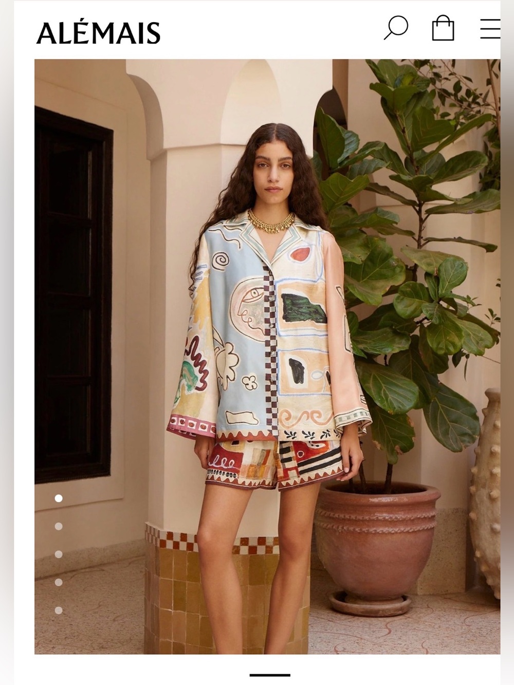 Alemais michelle Abstract Silk Blouse in Multi-Color NWOT - Picture 11 of 11